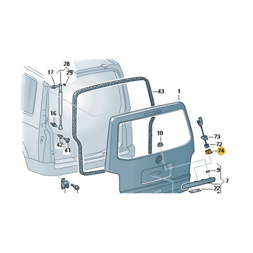 VW T5 GP bevestiging steunen achteruitrijcamera